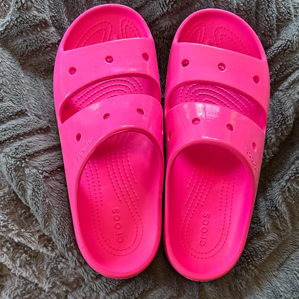 Crocs Pink Slide Sandals